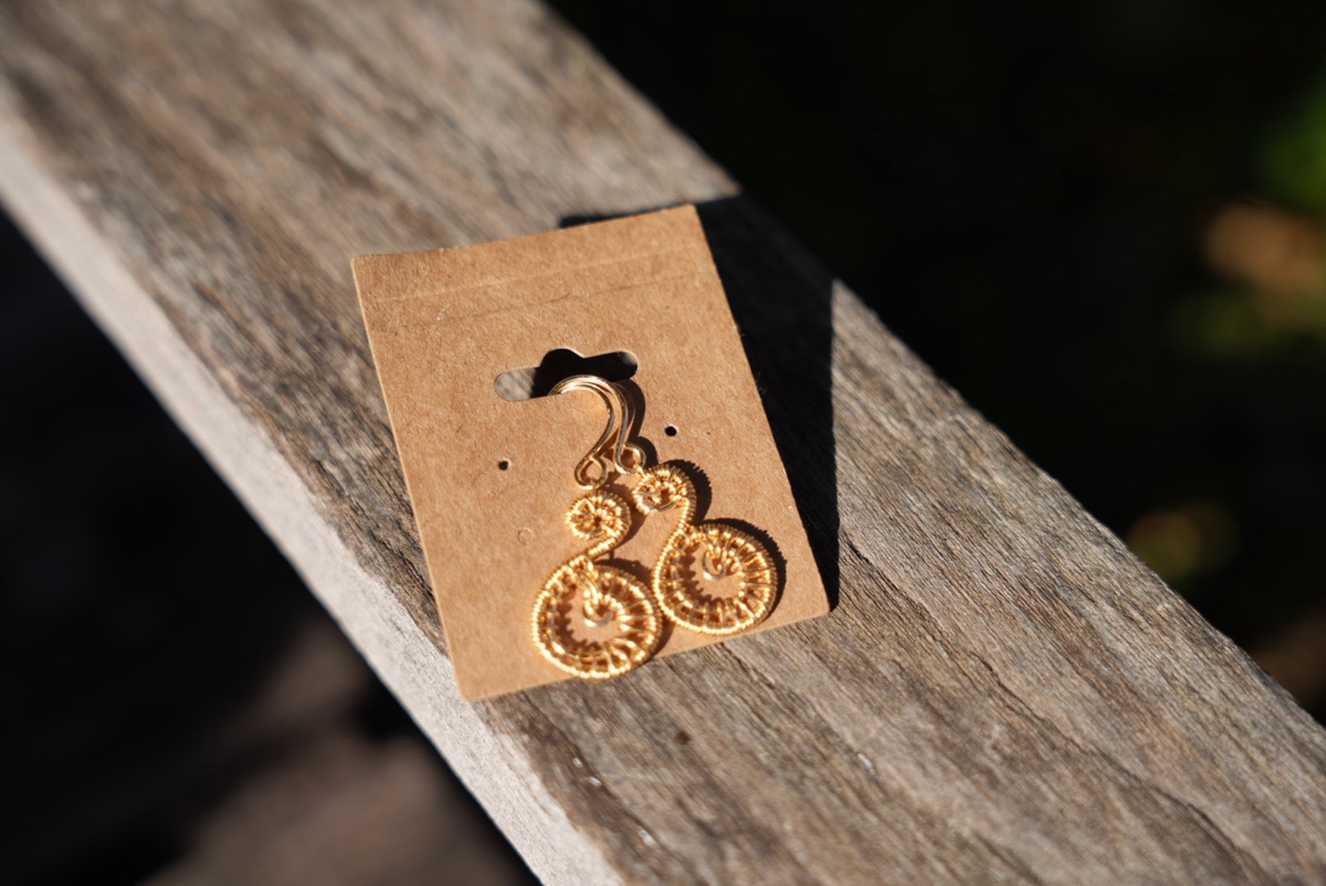 Coiled Gold-Tone Spiral Earrings
