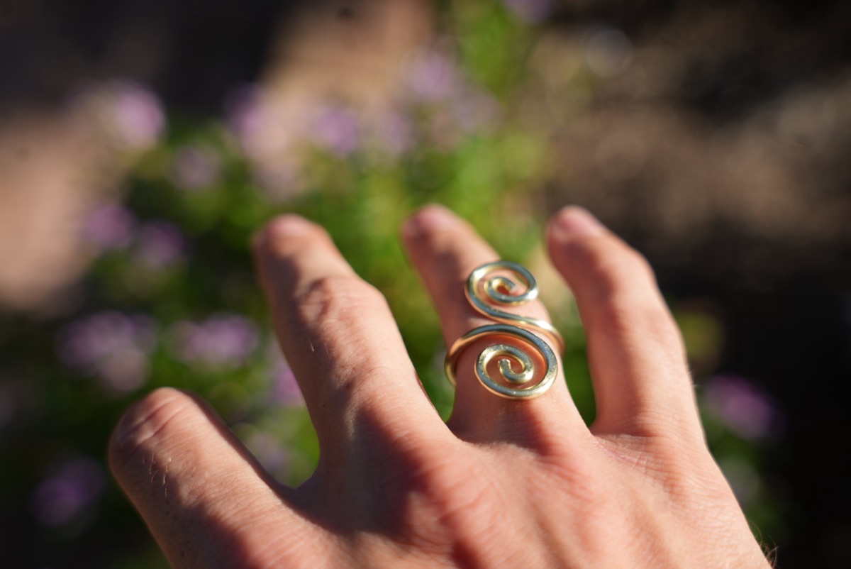 Double Spiral Wrap Ring