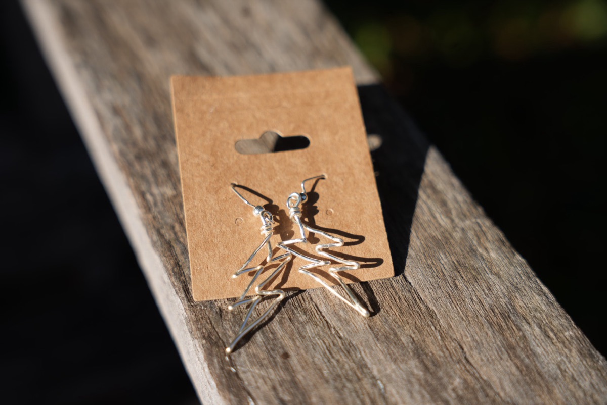 Silver Zigzag Drop Earrings