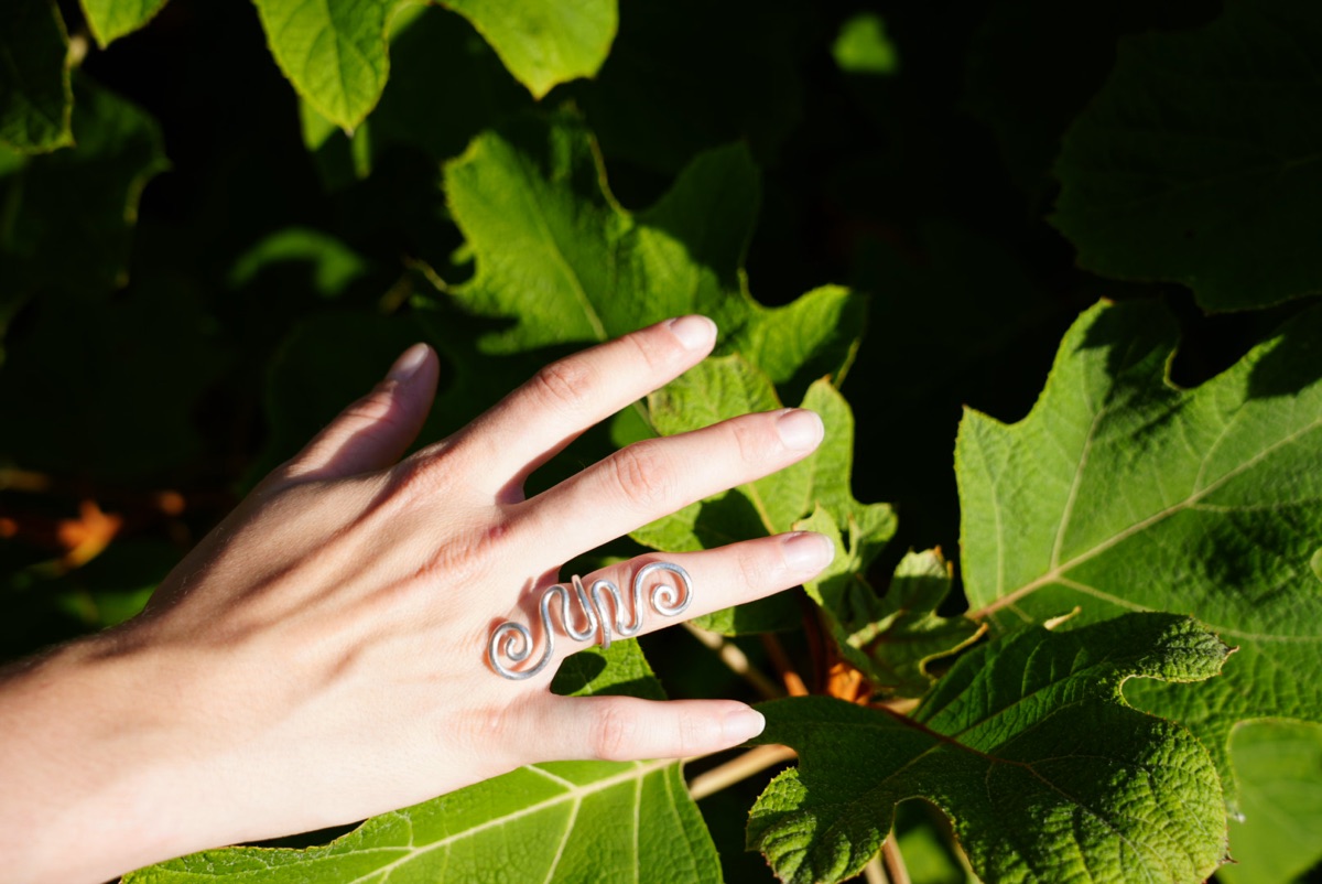 Zigzag and Spirals Ring